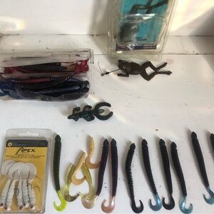 Lot 50+ Fishing Worms soft Apex